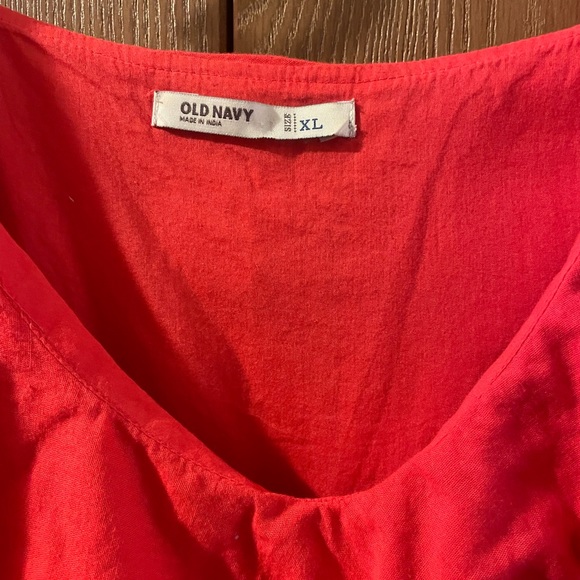 Old Navy Women’s Ruffle Dress, size XL, color: reddish orange - Picture 3 of 3